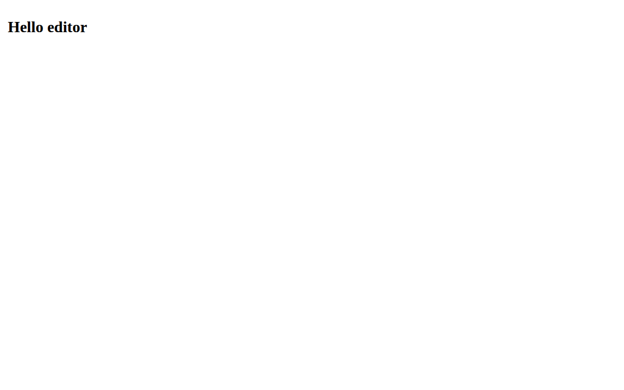 The Craft.js benchmark application rendering a draggable heading with no editor chrome around it